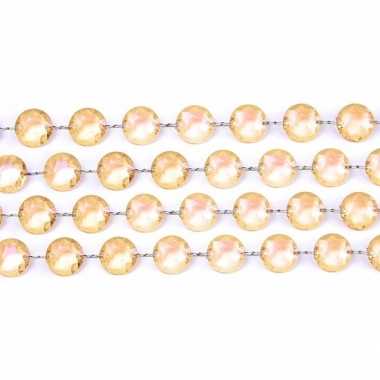 Kerstboom tafeldecoratie goud kristal slinger versiering