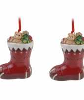 Kerstboom 10x kerstornamenten kerstsok hanger 8 cm versiering
